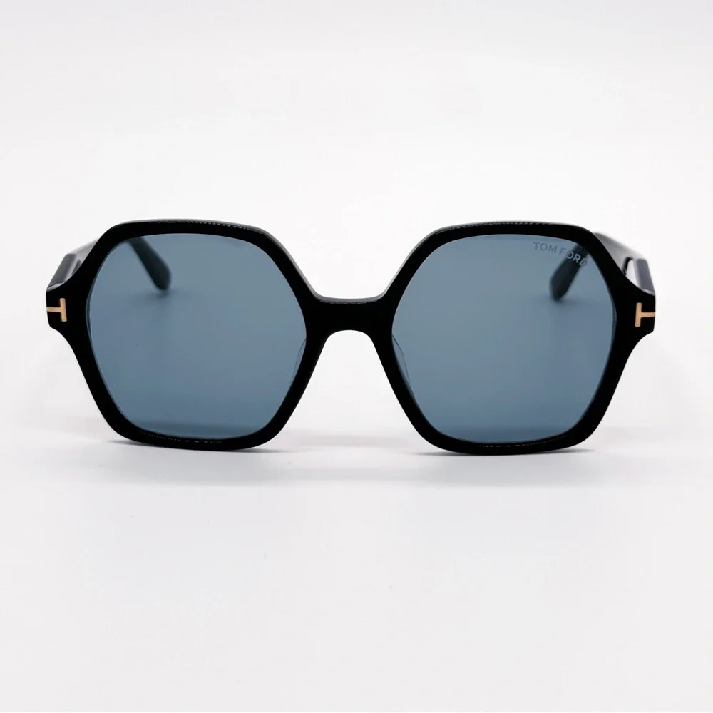 NEW TOM FORD ROMY TF1032/F 01A WOMEN SUNGLASSES FT1032/F/S BLACK BLUE EYEWEAR
